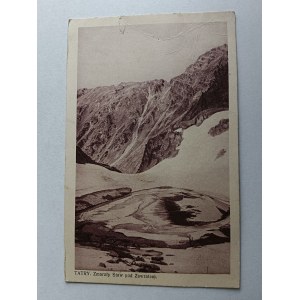 POSTCARD TATRA FROZEN POND UNDER ZAWRAT STAMP 1934
