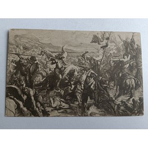 POSTCARD POLISH PAINTING MATEJKO BATTLE OF WARNA PRE-WAR