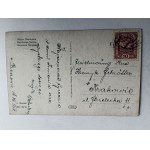 POSTCARD POLISH PAINTING KOSSAK VISA NAPOLEON, STAMP, PRE-WAR