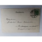 POCZTÓWKA SALZBURG, AUSTRIA, ZAMEK, PRZEDWOJENNA 1907 R, ZNACZEK, DŁUGI ADRES