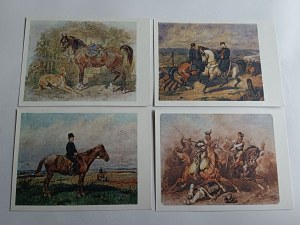 SET OF 8 POSTCARDS IN A WRAP POLISH PAINTING JULIUSZ KOSSAK