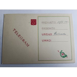 TELEGRAM, RADOMSKO, POLSKA POCZTA TELEGRAF TELEFON, 1950