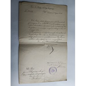 LETTRE LVIV NATIONAL SCHOOL BOARD 1906, TIMBRE