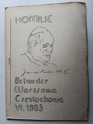 Homilies John Paul II Belvedere Warsaw, Czestochowa VI 1983, Visit of John Paul II 1983