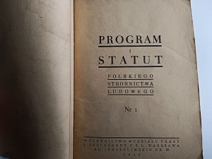 Program and Statute of the Polish People's Party PSL 1946