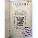 Józef Flawiusz - Dawne dzieje Izraela - Tom II, Lugduni 1555 rok [ renesansowa oprawa], ( Josephus Flavius - Operum)