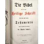 Biblia Luthra - Die Bibel oder die ganze Heilige Schrist des alten und neuen Testaments, Berlin 1881 [ Kronika rodzinna rodu von Schmettow, Druk R. Graßmann, Szczecin]