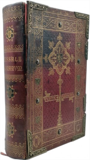 Missale Romanum - Roman Missal - Regensburg 1896 [ binding, dedication by parish priest A. Rink Kamieniec ].
