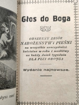 [Prayer book] Voice to god - a comprehensive collection of devotions and hymns for all church festivals of the year and prayers for each day of the week for both sexes. Czestochowa 1927