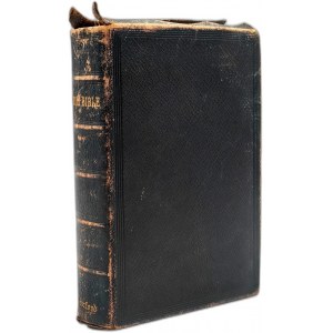 Biblia Oksfordzka - Pismo Święte - The Holy Bible containing the Old and New Testaments - Oxford ca. 1880 [ mapy]