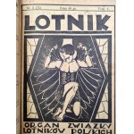 Czasopismo Lotnik - Organo dell'Associazione degli aviatori polacchi - Aeronautica militare polacca [ Aviazione civile e militare] - 10 numeri, Poznań 1927 [ Truppe in pallone, PSZ ].
