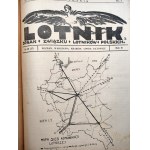 Czasopismo Lotnik kompletny rocznik II, 1925 rok - Organ Związku Lotników Polskich - Polskie Siły Powietrzne [ Lotnictwo cywilne i wojskowe] , Poznań 1924 [Fotografia PSZ]