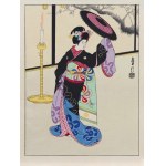 Hasegawa Sadanobu III (1881-1963), wyd. Uchida, Tańcząca Maiko, Japonia, lata 40. XX w.