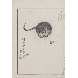 Kikuchi Hobun (1862-1918), Rat, Kyoto, 1890.