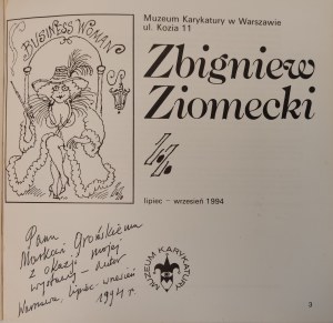 ZIOMECKI Zbigniew - Z.Z. CATALOG OF EXHIBITS DEDICATION FOR R.M. Gronski from the Author
