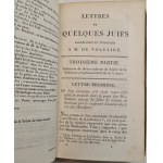 [Letters of the Jews...Polish ...] M.L' Abbe Guénée, Lettres de quelques Juifs Portugais, Allemands et Polonais à M. de Voltaire Volume 1-3