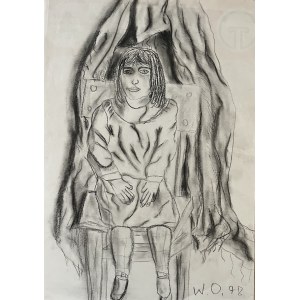 Wiesław Obrzydowski ( 1938 - 2017 ), Portret Marysi Siwiec, 1998