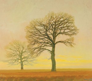 Grzegorz Właszczuk, Landscape with two trees, 1992