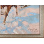 Jerzy KOSSAK (1886-1955), Na zawodach - skijöring (1947)