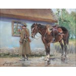 Jerzy KOSSAK (1886-1955), Przybył ułan pod okienko (1938)