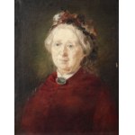 Henryk RODAKOWSKI (1823-1894), Portret kobiety z zielonkawą broszą