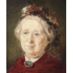 Henryk RODAKOWSKI (1823-1894), Portret kobiety z zielonkawą broszą