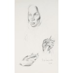 Tamara ŁEMPICKA (1894-1980), Studium twarzy i dłoni (1950)