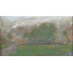 Wlastimil HOFMAN (1881-1970), Pejzaż | Kura z pisklętami (praca dwustronna) (1962)