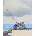 Soter August JAXA-MAŁACHOWSKI (1867-1952), Łódź na plaży