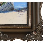 Soter August JAXA-MAŁACHOWSKI (1867-1952), Łódź na plaży