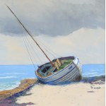 Soter August JAXA-MAŁACHOWSKI (1867-1952), Łódź na plaży