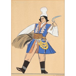 Zofia STRYJEŃSKA (1891-1976), Krakowiak z teki Polish Peasants' Costumes