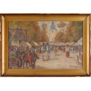 Autor nieznany (XX w.), Targ w Krościenku (1936)