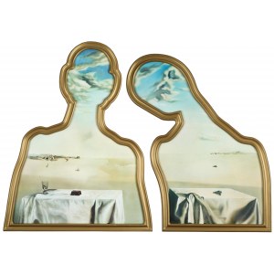 Salvador DALI (1904-1989), Para z głowami pełnymi chmur (Couple aux têtes pleines de nuages) (dyptyk)