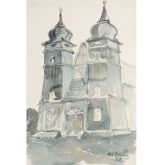 Wiktor ZIN (1925-2007), Fasada drewnianego kościoła (1982)