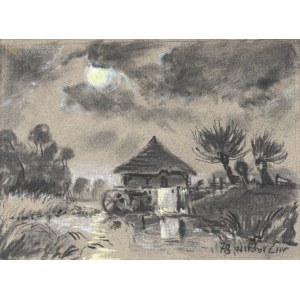 Wiktor ZIN (1925-2007), Księżyc nad młynem wodnym (1978)