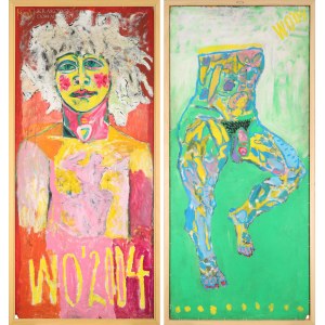 Wiesław OBRZYDOWSKI (1938 -2017), Portret córki | Akt (obraz dwustronny) (2004)