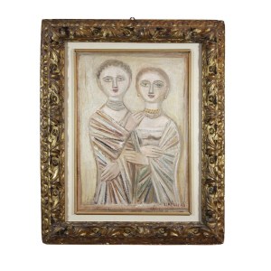 Massimo Campigli Amiche velate firmato e datato (in b...