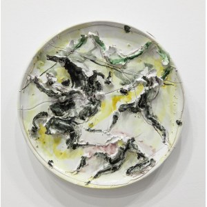 Lucius Fontana Battle signed 'l. Fontana' (on the ret...