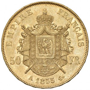 FRANCIA Napoleone III (1852-1870) 50 Franchi 1855 ...