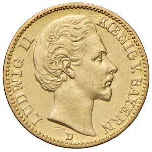 GERMANIA Baviera Ludovico II (1864-1886) 20 Marchi 1872...