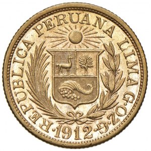 PERU' Repubblica Libra 1912 - KM 207 AU (g 8,00)...