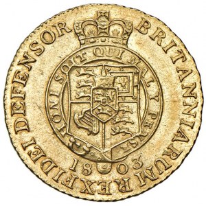 REGNO UNITO Giorgio III (1760-1820) 1/2 Ghinea 1803 -...