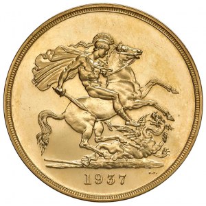 REGNO UNITO Giorgio VI (1936-1952) 5 Sterline 1937 - ...