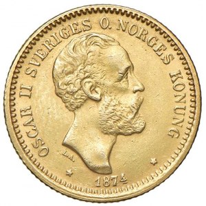 SVEZIA Oscar II (1872-1907) 10 Kronor 1874 ST...