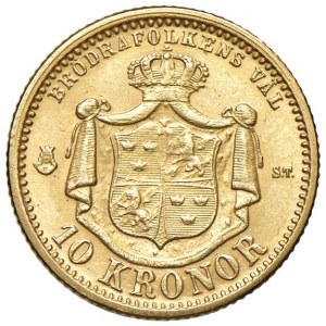 SVEZIA Oscar II (1872-1907) 10 Kronor 1874 ST...