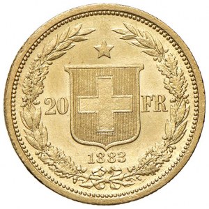 SVIZZERA Confederazione 20 Franchi 1883 ...