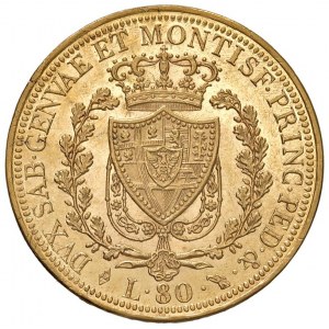 Carlo Felice (1821-1831) 80 Lire 1824 T ...