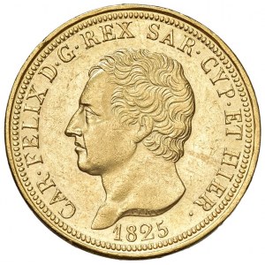 Carlo Felice (1821-1831) 80 Lire 1825 T ...