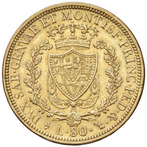 Carlo Felice (1821-1831) 80 Lire 1828 T ...
